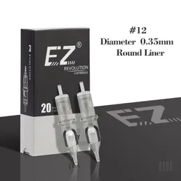 EZ Revolution 카트리지 문신 바늘 #12 0.35mm 라운드 라이너 RC1201RL RC1203RL RC1205RL RC1207RL RC1209RL 11/14/18RL 20 PCS/LOT 240219