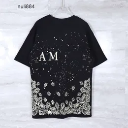 ショートアマリアミールアミスアムアマルミリメンズデザイナーTシャツファッションマンTシャツ星空レタートップクオステーズスリーブカジュアル45i4