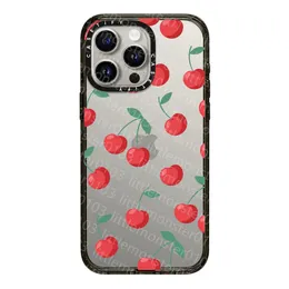 Cell Phone Cases CASETIFY Art Delicious cherries Case For iPhone15 14 13 11 12 Pro Max Colorful Shockproof Clear Cover