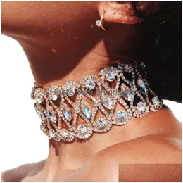 Colar colar gelado para fora gargantilha colar para mulheres moda bling cristal strass colar colares y hallow declaração hip hop jóias dhn1x