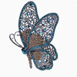 Brooches Jewelery Brooch Gold Plated Rhinestone Insect Butterfly Shape Pin