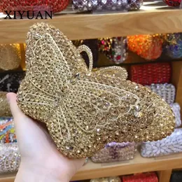 Women Butterfly rhinestones Day Clutches Bag Small Chain Shoulder bag Handbags Wedding Bridal Evening Bags For Party Purse 240223