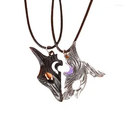 Pendant Neckor League of Legendes Kindred Eternal Hunters Halsband för män Kvinnor Lol Mask Model Choker Fans Party Jewelry Gift