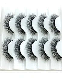 2020 New 5 Pairs 100 Real Mink Eyelashes 3D Natural False Eyelashes Mink Lashes Soft Eyelash Extension Kit Cilios Mix 0199139029