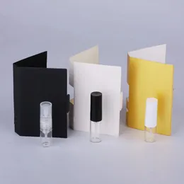 100pcslot 1ml 2ml 3ml Sprey Şişesi Doldurulabilir Parfüm Şişesi Hediye Örnek Parfüm Şişesi Paketi için Kağıt Kartı ile
