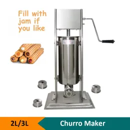 Processadores 2L/3L Manual Latin Fruit Snack Torção Máquina de Frutas Latina Espanhol Churro Maker