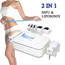 다기능 체지방 제거 피부 강화 미용 장비 2 in 1 Hifu Liposonic Slimming Machine