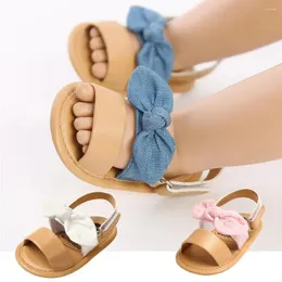 Sandals Summer Born Baby Kids Girl Casual Cute Bowknot Shoes Anti-Slip Soft Sole
