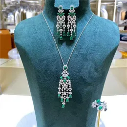 janekelly 3pcs Bridal Zirconia Full Jewelry Sets For Women Party Luxury Dubai Nigeria CZ Crystal Wedding 240220