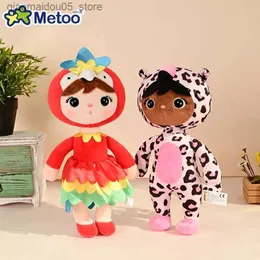 Plush Dolls Metoo Plush Doll Carnival Party Fashion Pink Naughty Black Panther Color Doll Parrot Soft Seat Belt Sleep Doll Birthday Gift Q240227