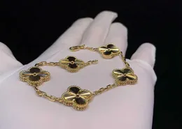 Designer Bracelets 2024 Luxury VAN Clover Bracelet Pearl 4 Leaf 18K Gold Laser Brand Bangle Charm Bracelets Necklace Earrings Diamond Wedding Gift