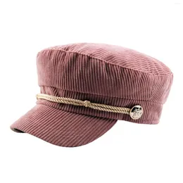 Berets moda solidna sznurka płaska top jacht podpis śliczny sboy cabbie gatsby malarz papierowy czapkę czapkę słoneczne czapki czapki