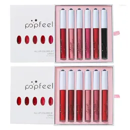 Lip Gloss 6Pcs Matte Set Long Effect & Waterproof Liquid Lipstick Lightweight Elegant Velvet Glaze For Women