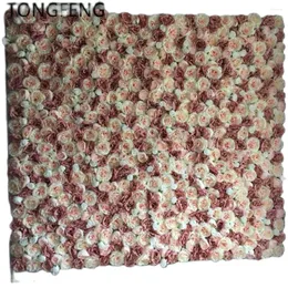 Decorative Flowers TONGFENG 10pcs/lot Artificial Silk Rose Peony 3D Flower Wall Wedding Backdrop Decoration Runner Stage