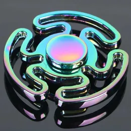 Finger Toys Colorful Maze Tri-spinner Fidget Spinner Steel Hand 606 steel Bearing Educational Anti Stress Toy yq240227