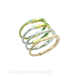 Designer horseshoe Bracelet Charm Couple bracelet Luxury Bracelets Women Letter Jewelry Plated Titanium steel bracelet Top Quality Jewelry Gift
