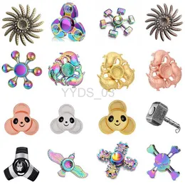 Dedo brinquedos fidget spinner peixe panda gotas de água pena edc mão para foco alivia o estresse adulto crianças descompressão yq240227