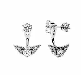 Princess Crown Pendant Stud Earrings 정통 925 Sterling Sivler CZ Diamond Weding Designer Jewelry Original Box FO3700770