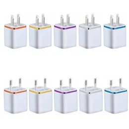 EU AU AC Home Travel USB Wall Charger för iPhone 6 7 8 X XR 11 12 13 14 Samsung HTC LG Android -telefon