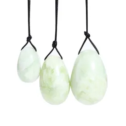 Yoni Egg Natural Xiuyan Stone Drill Eggs 세트 미네랄 쿼츠 치유 마사지 볼 Jade Kegel 운동 골반 근육