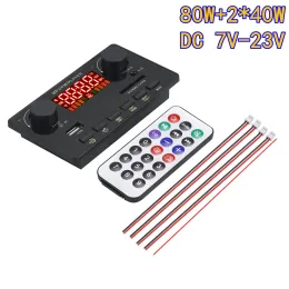 Jogadores DC 723V Bluetooth Decodificador Board MP3 Player 2x40W Amplificador Módulo de Gravação de Chamada Suporte Poweroff Memory Alarm Clock Função