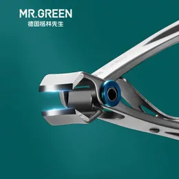 MR.GREEN Nail clippers Trimmer Stainless Steel Nail tools manicure Thick Nails cutter scissors with glass nail file 240219