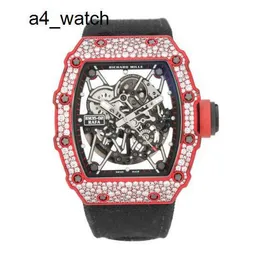 Aufregende Armbanduhr Elegance Armbanduhren RM Watch Herrenserie Carbon Fiber Original Snowflake Diamond Automatische mechanische Herrenuhr Rm35-02