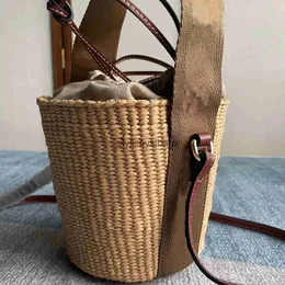 Totes 45 colori Grande piccola Woody spiaggia Borsa di paglia tessitura moda lusso designer estate borse a tracolla intrecciate borsa secchiello totesH24227