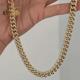 Gold Filled Sier 8Mm Italian Cuban Link Chains Choker For Male