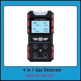 Detektor Industriegasanalysator Tragbarer Multi-Gasleckdetektor USB wiederaufladbar CH4 CO H2S O2 Gastester Wasserdichter Gassensor Alarm