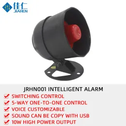 Detector Sirene de alarme buzina ao ar livre com suporte 10 w com fio alto som sirene alarme chifre para empilhadeira andando lembrete