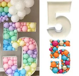 73cm Blank Giant Number 1 2 3 4 5 Balloon Filling Box Mosaic Frame Balloons Stand Kids Adults Birthday Anniversary Party Decor 2205823781