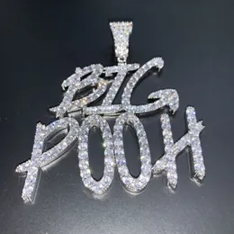 Nome personalizado número iniciais letras nome colar corrente pingente colares para homens mulheres ouro prata zircão cúbico hip hop rock jewe279b