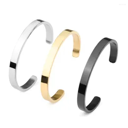 Charm Bracelets Stainless Steel Open Simple And Fashion High Quality Unisex Jewelry For Women Men