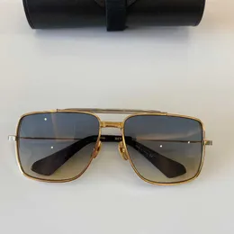 DITA vendendo óculos de sol sem aro de metal leopardo série Panther óptico dourado óculos quadrados formato redondo óculos masculinos e femininos com logotipo da caixa