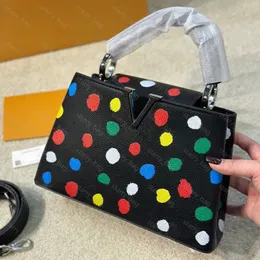 Capucines BB Designer Leather Handbags Womens Tote Bag Shoulder Bags Shopping Handbag Stylish Polka Dots Crossbody Purses Clutch B178Q