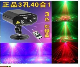 New Special Offer Auto Strobe Laser lighting Remote Control 3 Hole 40 In 1 Laser Stage Lights Flash Acoustic Bar Ktv Radium Shoots7345276