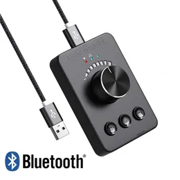 Bluetoothスピーカー用の通信ワイヤレスアダプターUSBコンピューターボリュームコントローラーBluetooth互換5.1マルチメディアPCヘッドフォン