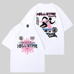 Мужская футболка дизайн Мужские футболки рубашка hellstar Футболка с коротким рукавом Мужчины Женщины Высококачественная уличная одежда Heavy Craft Унисекс Футболки с короткими рукавами Топы High Street Retro