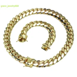 Girocollo Miami Cuban Chain catena moissanite collana da uomo 10k 14k oro catena a maglie cubane collane di gioielli di moda