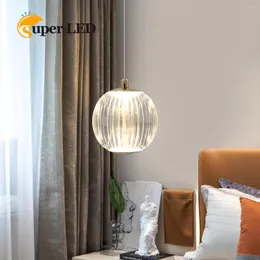 Pendant Lamps Creative Lights Nordic Bedroom Bedside Light Suspensions Luminaire Home Decor Modern Lustre Minimalist LED Chandelier