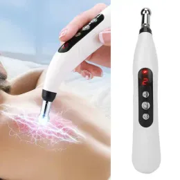Products Electronic Acupuncture Pen 9 Gear Microelectronics Energy Pen Acupoint with 5 Heads for Neck Arm 2200mah