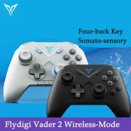 Gamepads Flydigi Vader 2 Bluetooth Wiredless Game Controller для ПК Мобильный телевизор телевизионный телевизор Sixaxis Соматосенсорный гироскоп