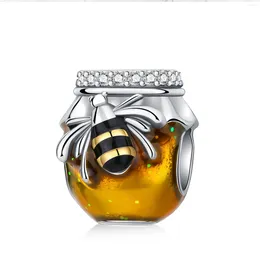Pedras preciosas soltas 925 prata esterlina boutique abelhas amarelas coletar encantos de mel caber pulseira original charme contas colar diy jóias femininas