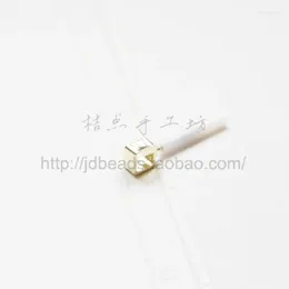 Stud Earrings 2 Pieces (One Pair) Premium Plated Brass Base Earring Post - Square Tube 5x5x3mm (3137C)