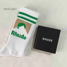 メンズrhude靴下高級抗菌抗菌通気スポーツソックス高品質のシンプルな手紙