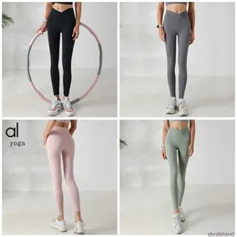 AL0LULU Con leggings a vita alta Pantaloni sportivi da yoga da donna Palestra 56KW