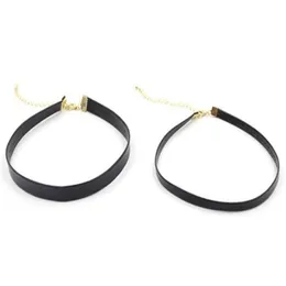 10st Lot Black Leather Chokers Halsbandsladdtråd för DIY Craft Fashion Jewelry Gift W23237D