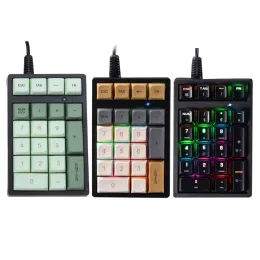 Tangentbord 21Key USB RGB Numeric KeyPad Digital tangentbord för bokföring Teller Numpad Drop Shipping
