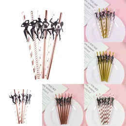 New 24Pcs Favors Bachelor Reusable Paper Bachelorette Decorations Naughty Hen Party Straws